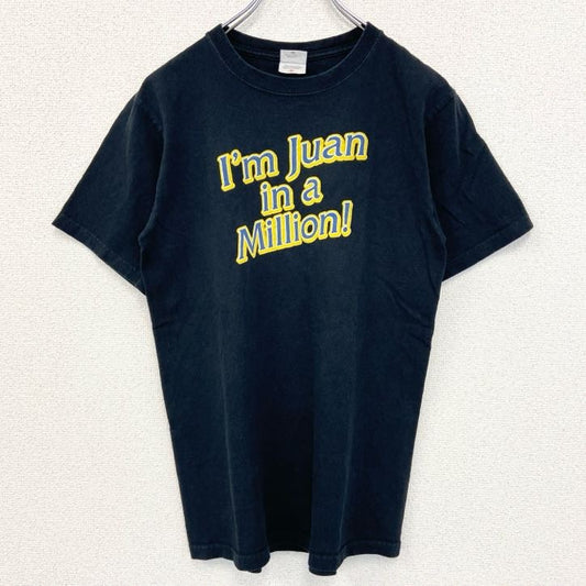 anvil　アンヴィル　半袖プリントTシャツ　BLUE GOOSE　3連プリント　アーチプリント　黒　ブラック　Sサイズ