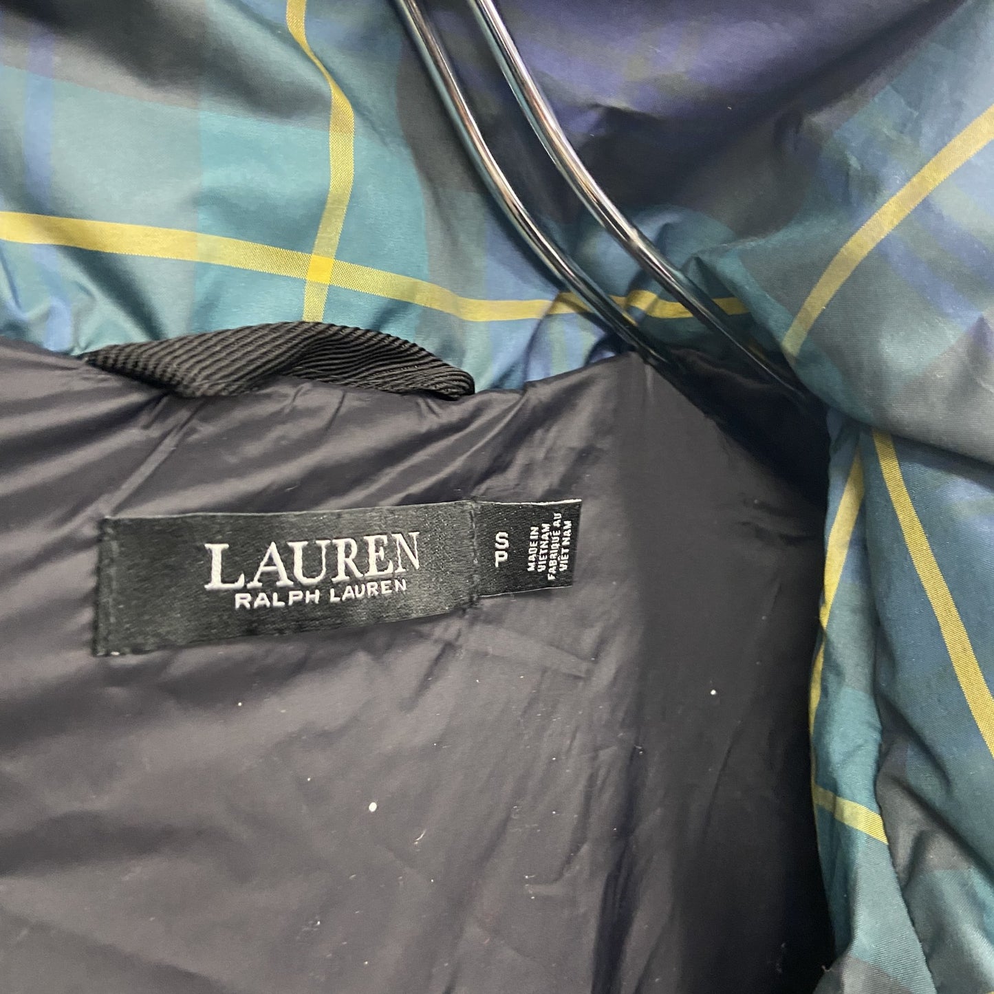LAUREN　RALPH LAUREN　ラルフローレン　ダウンジャケット　チェック柄　マルチカラー　Sサイズ