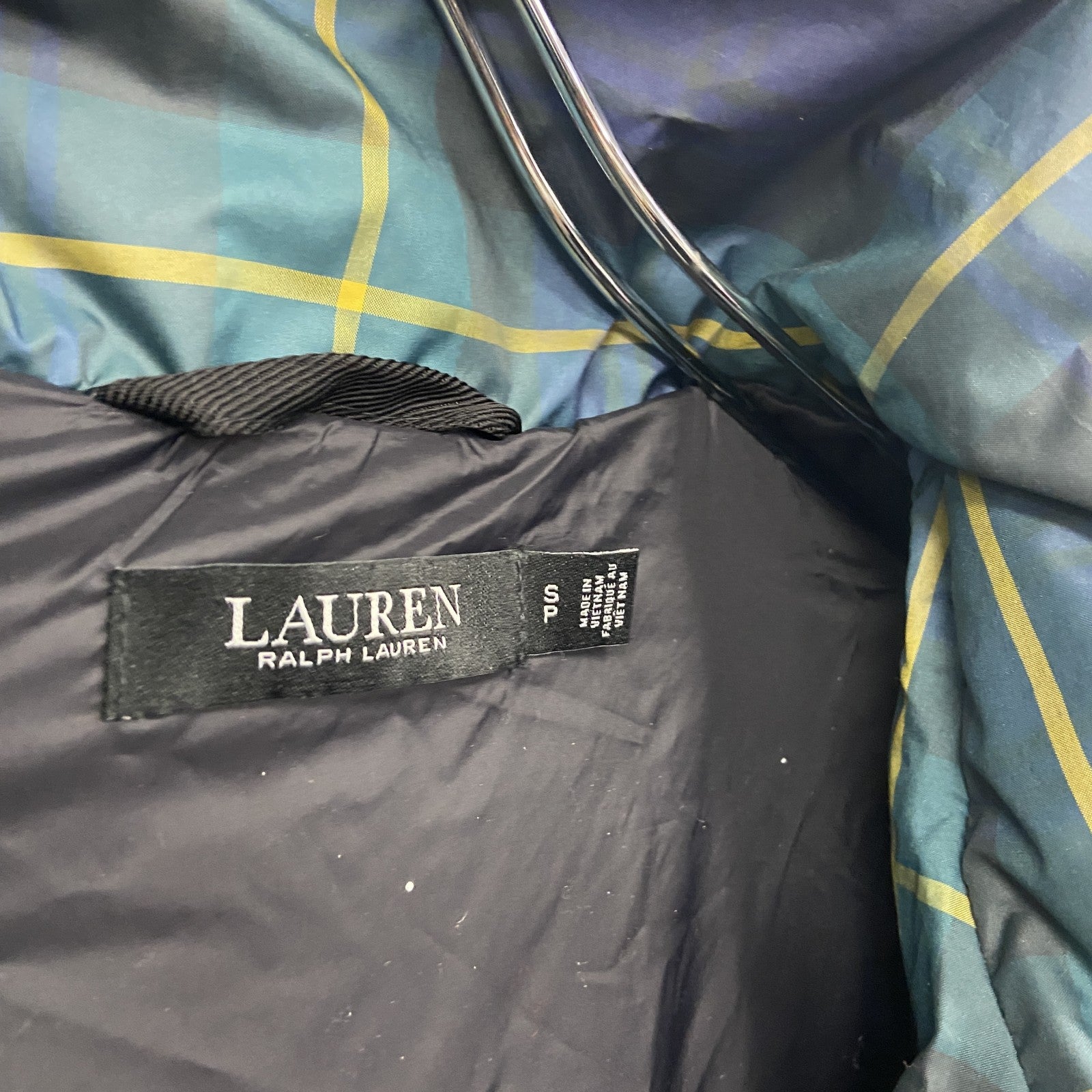 LAUREN　RALPH LAUREN　ラルフローレン　ダウンジャケット　チェック柄　マルチカラー　Sサイズ