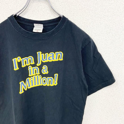 anvil　アンヴィル　半袖プリントTシャツ　BLUE GOOSE　3連プリント　アーチプリント　黒　ブラック　Sサイズ