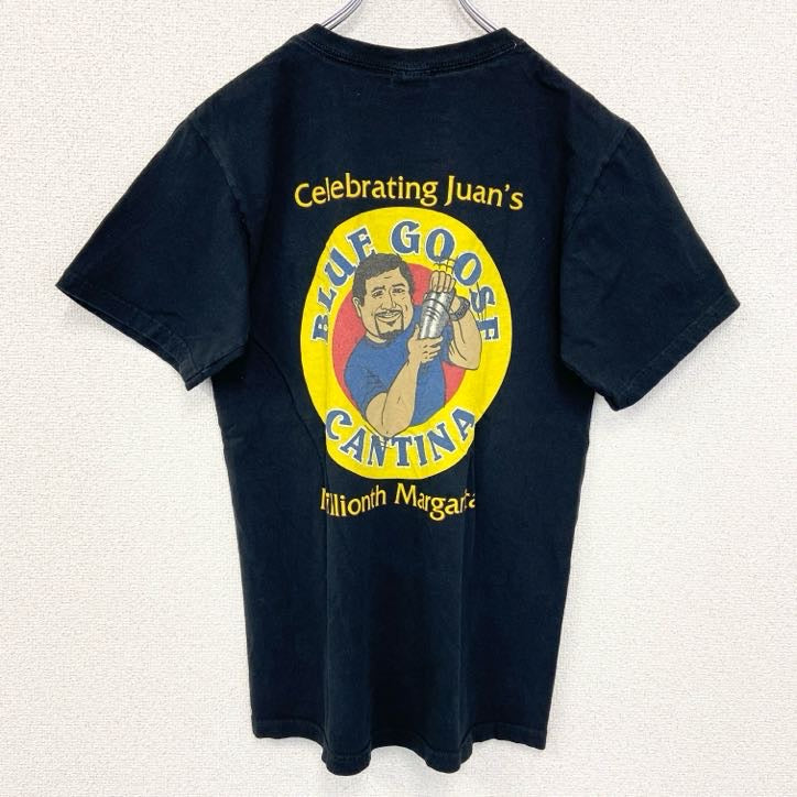 anvil　アンヴィル　半袖プリントTシャツ　BLUE GOOSE　3連プリント　アーチプリント　黒　ブラック　Sサイズ