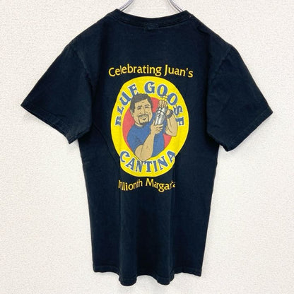 anvil　アンヴィル　半袖プリントTシャツ　BLUE GOOSE　3連プリント　アーチプリント　黒　ブラック　Sサイズ