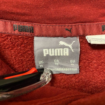 古着 used　puma プーマ　長袖ワンポイントロゴプリントパーカー　フード付きスウェット　ビックシルエット　XLサイズ
