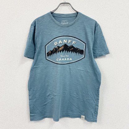 Legacy Casual Apparel　半袖プリントTシャツ　カナダ　BANFF　アーチプリント　青　ブルー　Lサイズ