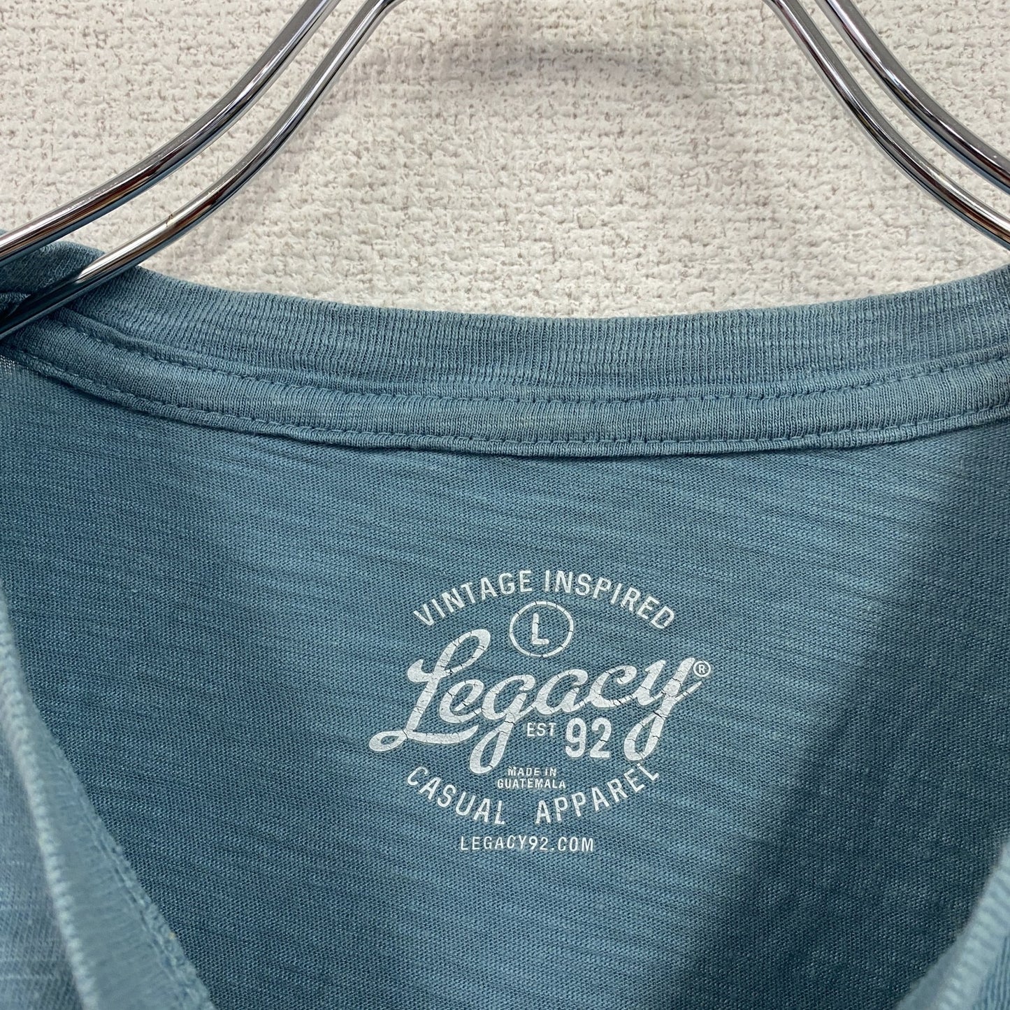 Legacy Casual Apparel　半袖プリントTシャツ　カナダ　BANFF　アーチプリント　青　ブルー　Lサイズ