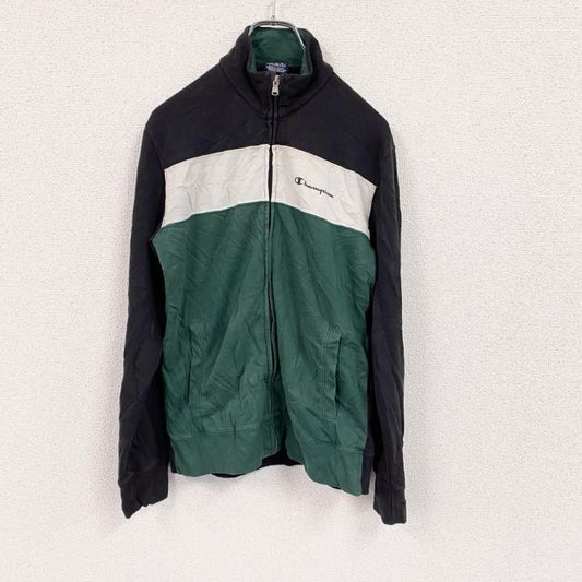 champion　チャンピオン　トラックジャケット/ジャージ　マルチカラー　緑　黒　グリーン　ブラック　Sサイズ　