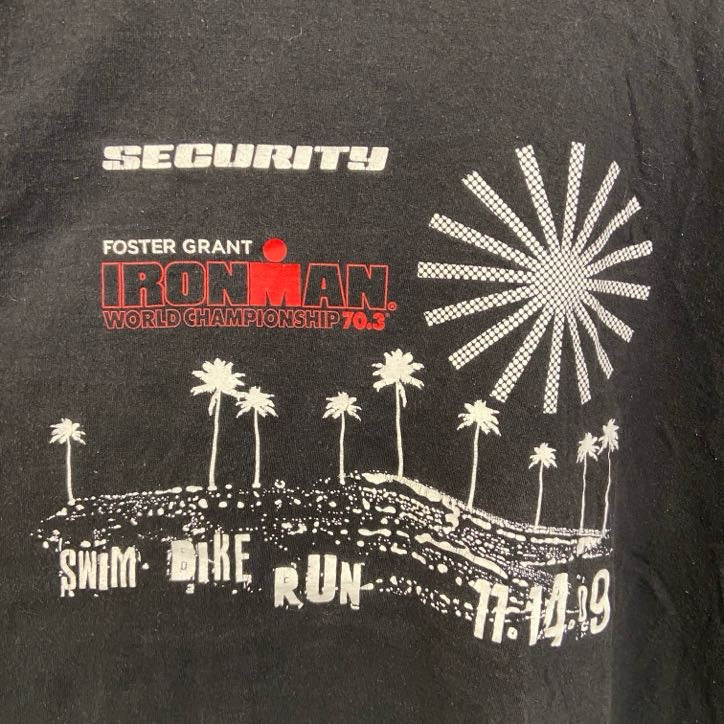 古着 used　ZYNC　IRONMAN　トライアスロン　半袖プリントTシャツ　黒　ブラック　ビックシルエット　XXLサイズ