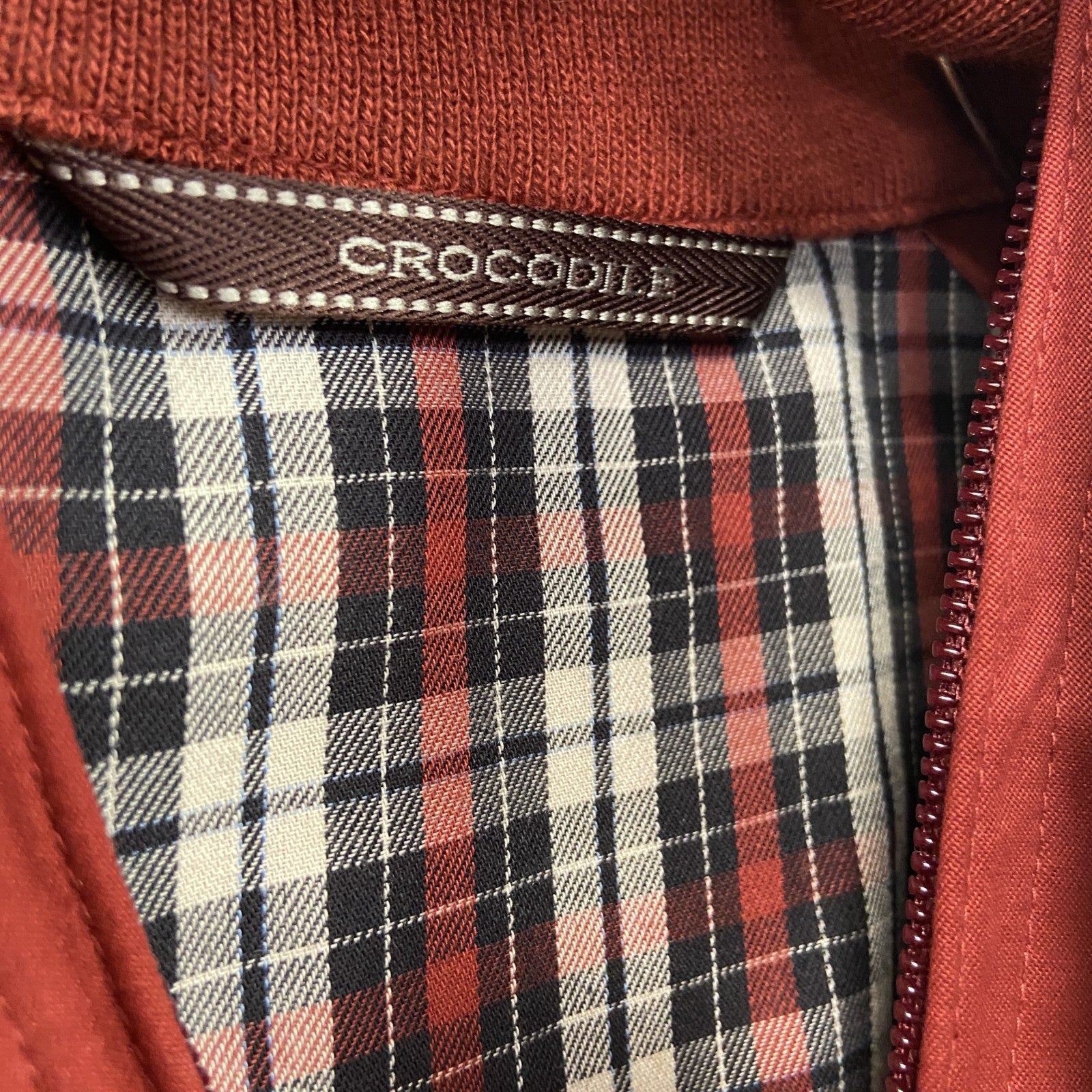 crocodile　ブルゾン/スイングトップ　ラグランスリーブ　赤　レッド