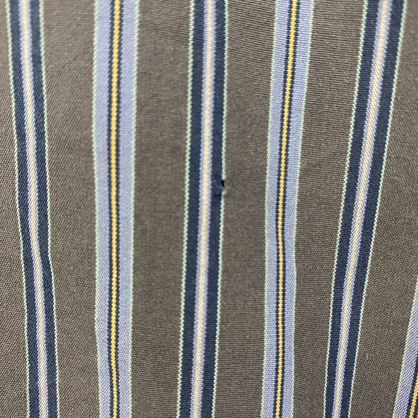 古着 used　GAP　ギャップ　長袖襟付きストライプ柄シャツ　マルチカラー　ネイビー　グレー　黄色　秋冬服　レトロデザイン