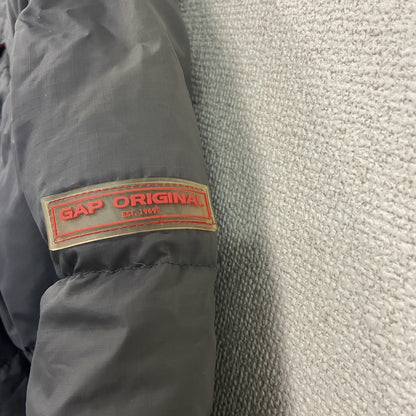 GAP　ギャップ　ダウンジャケット　フーディー　比翼仕立て　紺　ネイビー　XXLサイズ