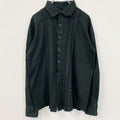 古着 used　PERRY ELLIS　ペリーエリス　長袖襟付きシャツ　黒　ブラック　レトロデザイン　秋冬服　Lサイズ