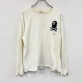 A BATHING APE　アベイシングエイプ　長袖Tシャツ/ロンT　白　ホワイト　アイボリー　Mサイズ