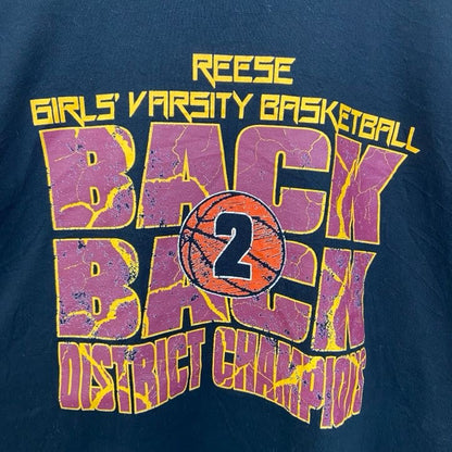 古着 used　GILDAN ギルダン　半袖プリントTシャツ　バスケ　黒　ブラック　クルーネック　ビックシルエット　XLサイズ