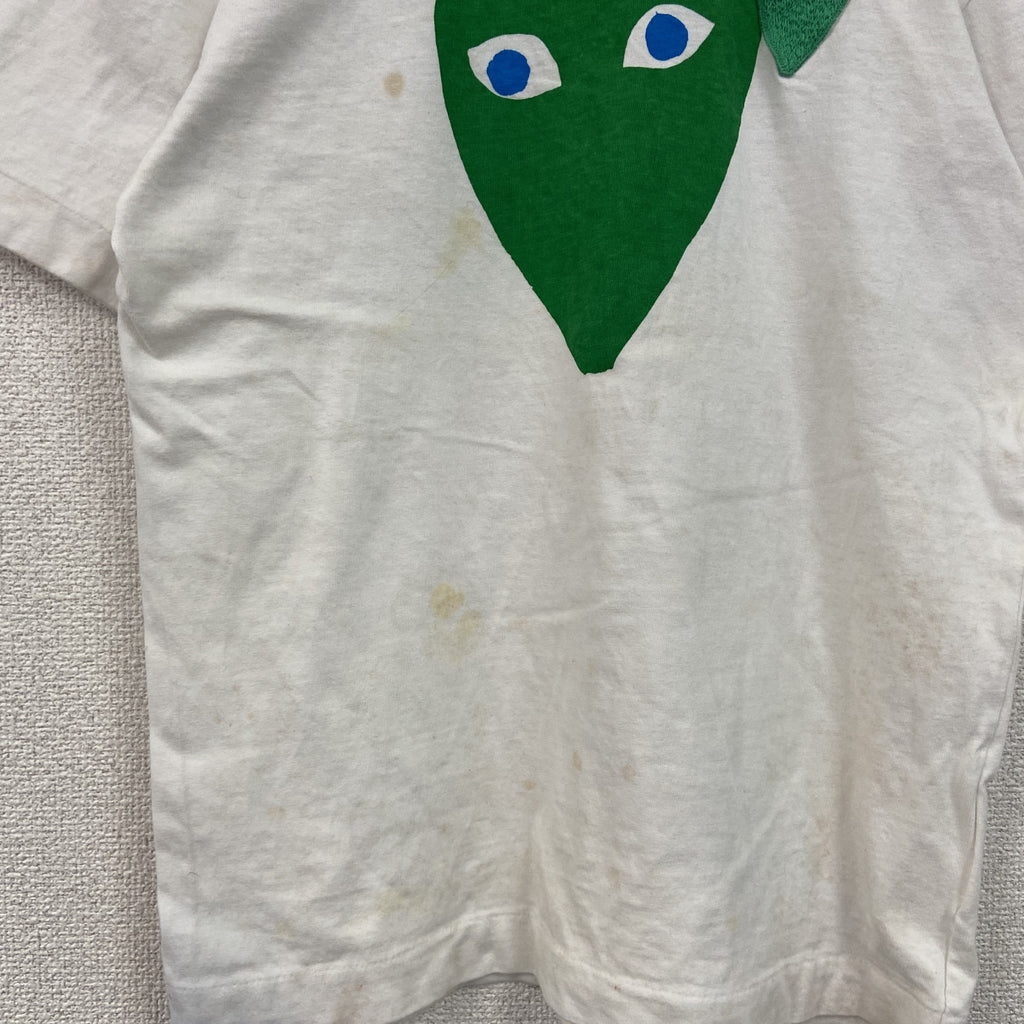 PLAY COMME des GARCON　プレイコムデギャルソン　半袖プリントTシャツ　白　ホワイト　Sサイズ