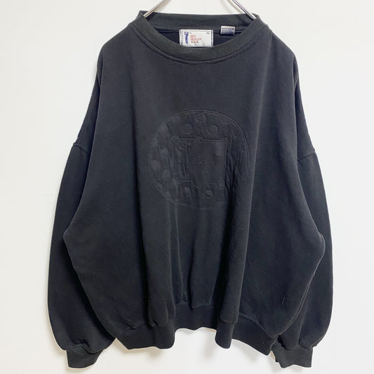 古着 used　BEN HOGAN TOUR　長袖シンプルデザインスウェット　トレーナー　ゴルフ　黒　ビッグシルエット　XLサイズ