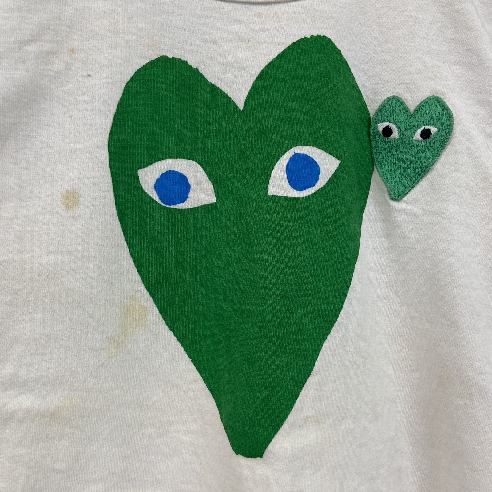 PLAY COMME des GARCON　プレイコムデギャルソン　半袖プリントTシャツ　白　ホワイト　Sサイズ