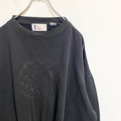 古着 used　BEN HOGAN TOUR　長袖シンプルデザインスウェット　トレーナー　ゴルフ　黒　ビッグシルエット　XLサイズ
