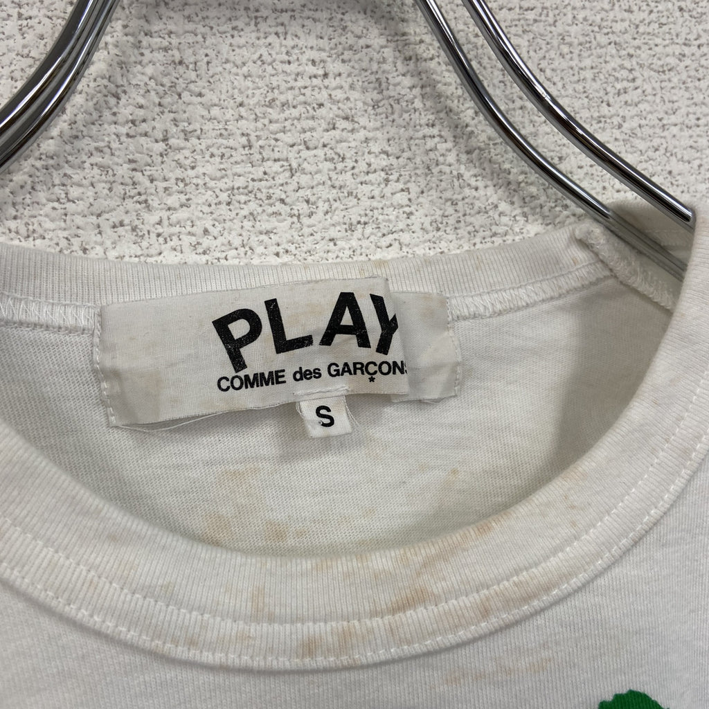 PLAY COMME des GARCON　プレイコムデギャルソン　半袖プリントTシャツ　白　ホワイト　Sサイズ