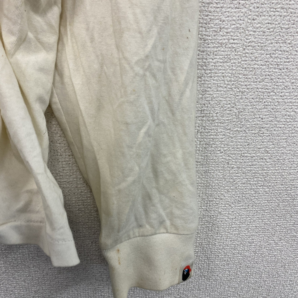A BATHING APE　アベイシングエイプ　長袖Tシャツ/ロンT　白　ホワイト　アイボリー　Mサイズ