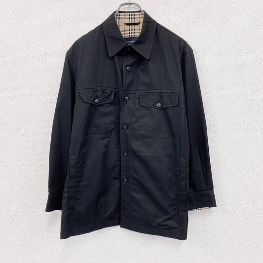 BURBERRY LONDON　バーバリー ロンドン　シャツジャケット　ノバチェック　黒　ブラック　Sサイズ