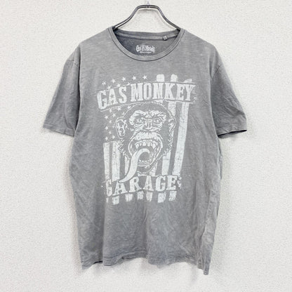 Gas Monkey Garage　ガスモンキーガレージ　半袖プリントTシャツ　企業T　灰色　グレー　Lサイズ