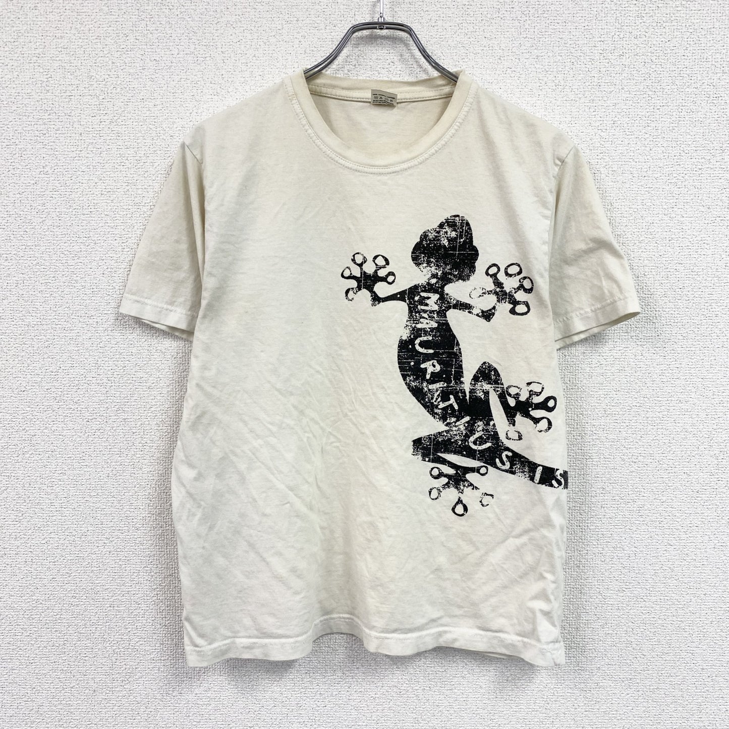 OZONE HOLIDAYS　半袖プリントアニマルTシャツ　MAURITIUS ISLAND　白　ホワイト　Mサイズ