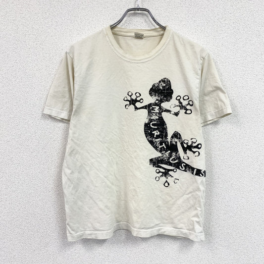 OZONE HOLIDAYS　半袖プリントアニマルTシャツ　MAURITIUS ISLAND　白　ホワイト　Mサイズ