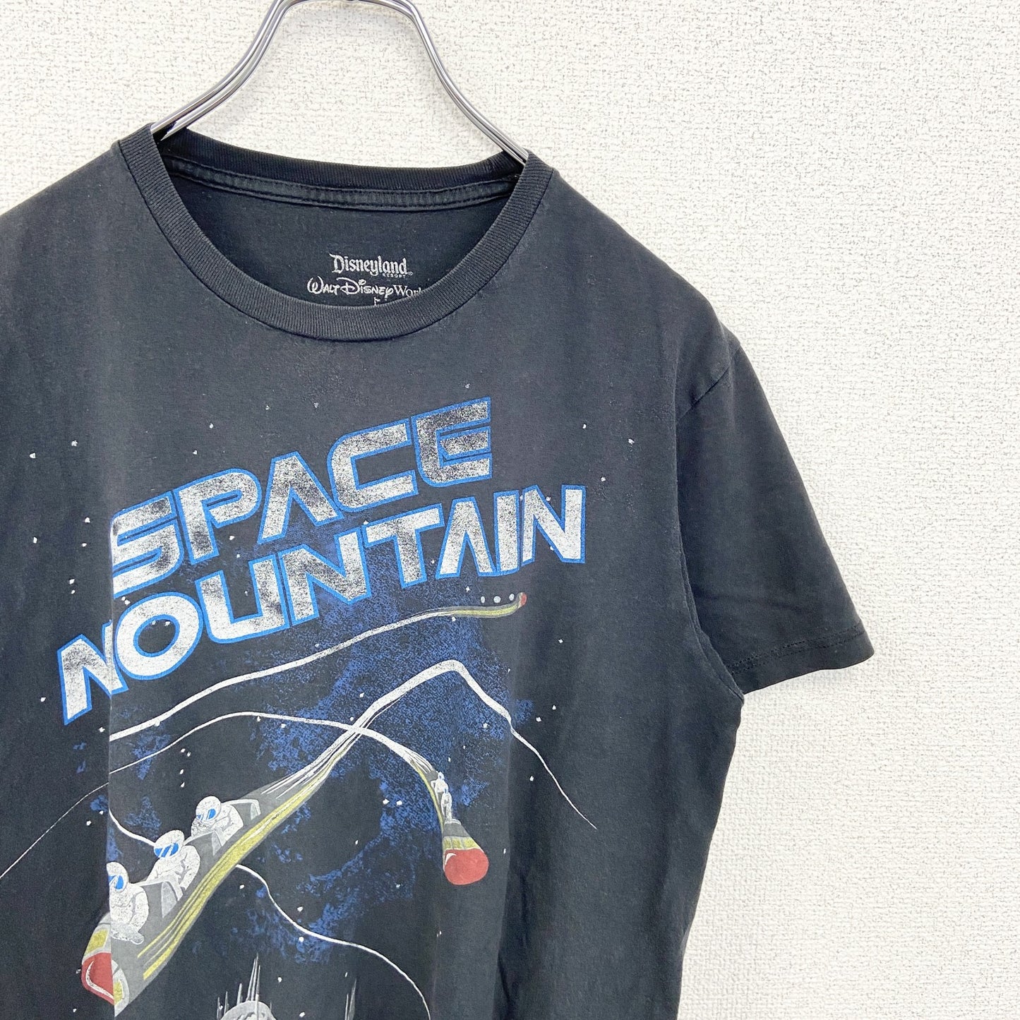 古着 used　Disney ディズニー　半袖プリントTシャツ　SPACE MOUNTAIN スペースマウンテン　Mサイズ