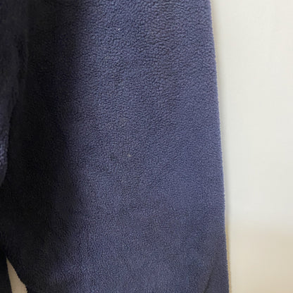 古着 used　NAUTICA ノーティカ　長袖ジップアップフリースジャケット　ワンポイント刺繍　ハイネック　ネイビー　XSサイズ