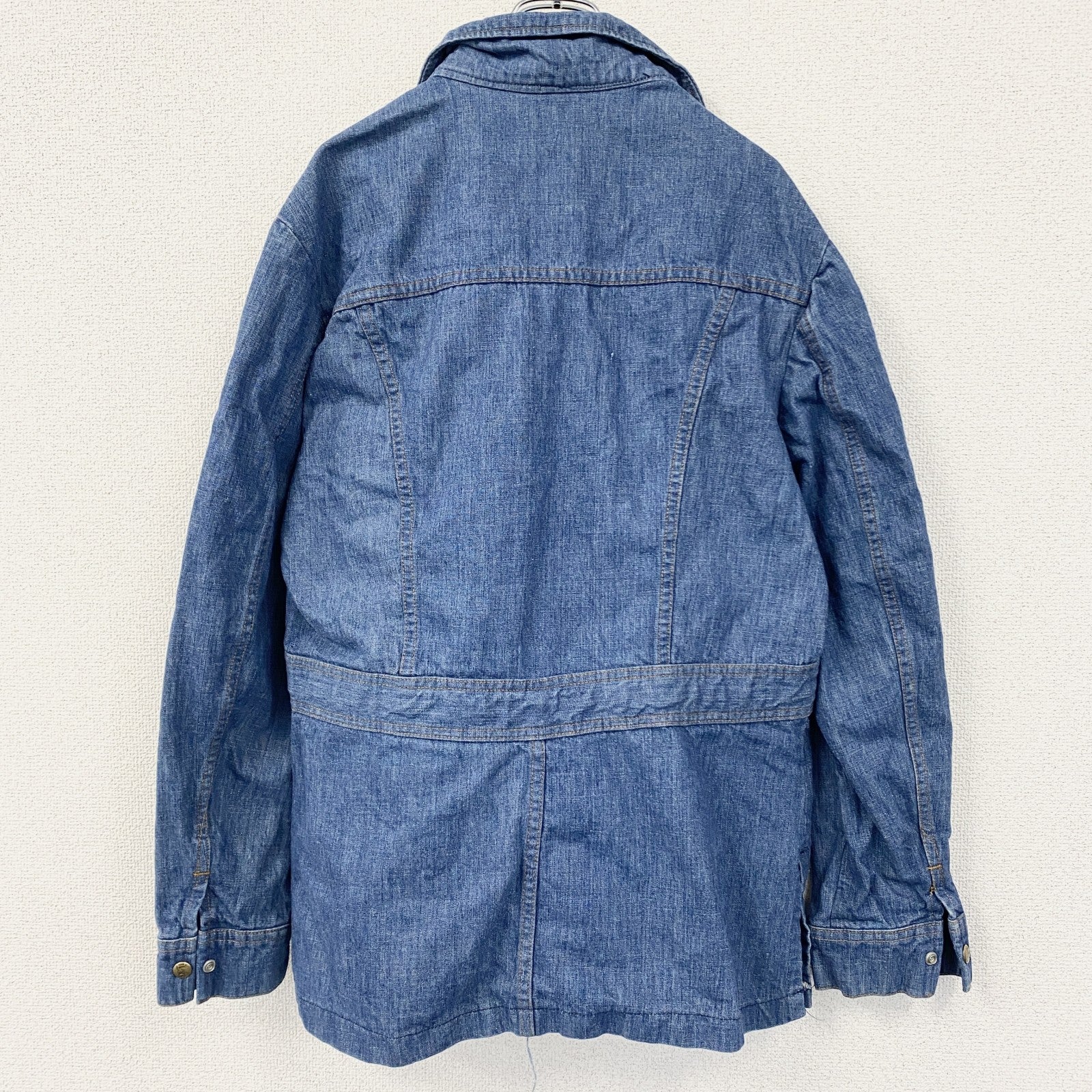 古着 used　～80s　Lee リー　デニムジャケット　ブッシュジャケット　USA製　フラップポケット　インディゴ　Lサイズ