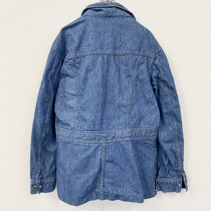 古着 used　～80s　Lee リー　デニムジャケット　ブッシュジャケット　USA製　フラップポケット　インディゴ　Lサイズ