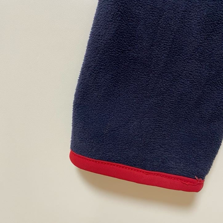 古着 used　NAUTICA ノーティカ　長袖ジップアップフリースジャケット　ワンポイント刺繍　ハイネック　ネイビー　XSサイズ