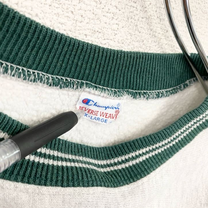 90s　Champion　チャンピオン　リバースウィーブ　スウェット/トレーナー　刺繍タグ　霜降りグレー　XLサイズ
