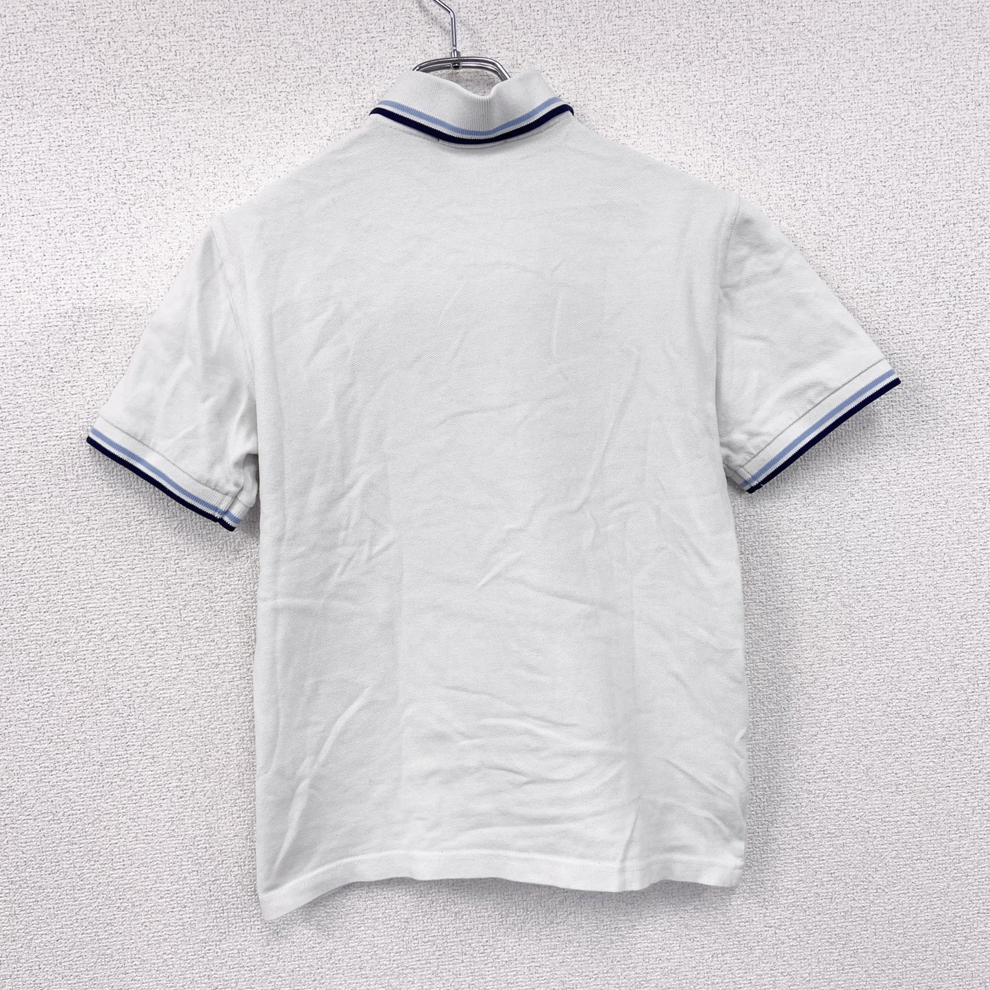 FRED PERRY　フレッドペリー　半袖ポロシャツ　刺繍ロゴ　白　ホワイト　XSサイズ