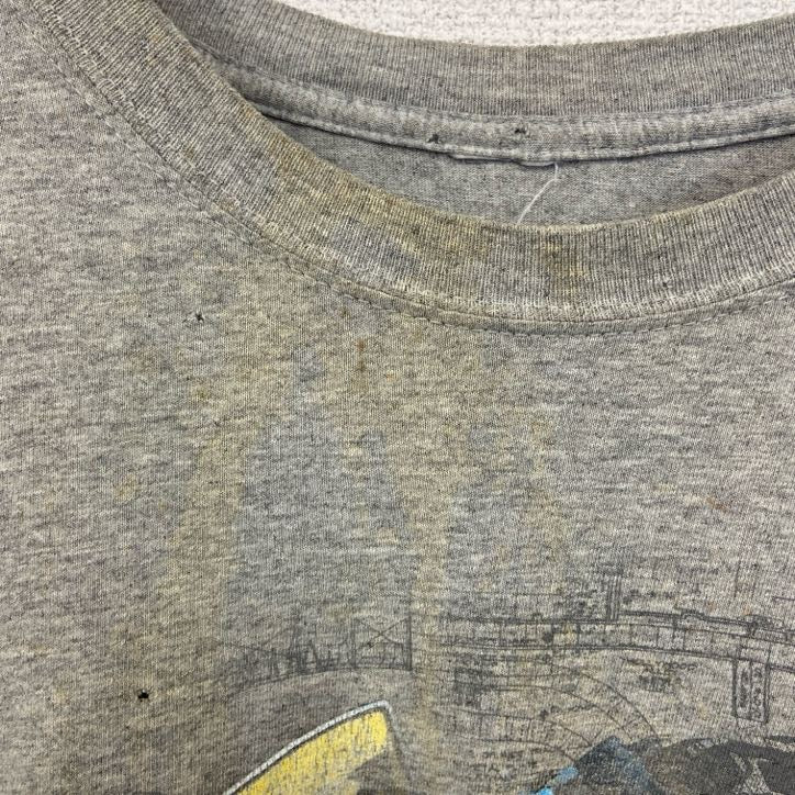 古着 used　Disney ディズニー　90s　半袖キャラクタープリントTシャツ　グレー　灰色　ビックシルエット