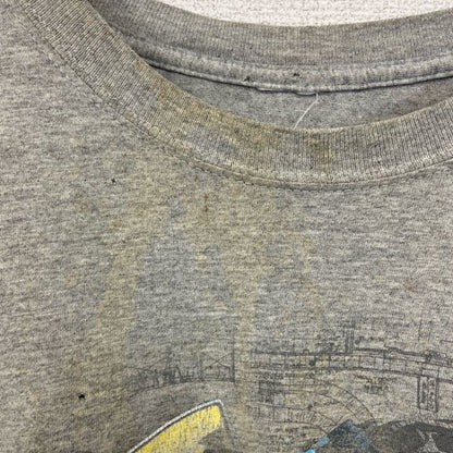 古着 used　Disney ディズニー　90s　半袖キャラクタープリントTシャツ　グレー　灰色　ビックシルエット