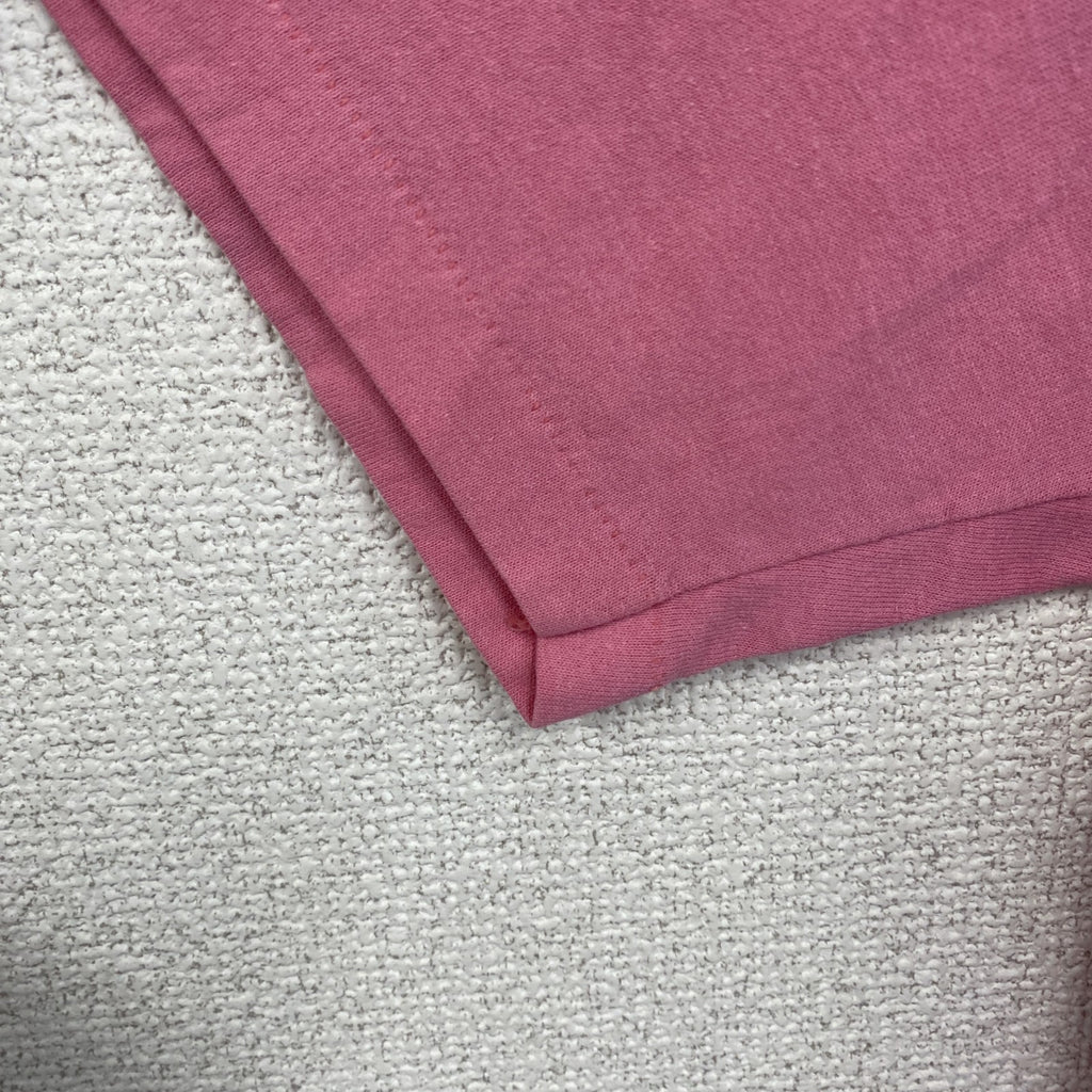 80s　JERZEES　ジャージーズ　半袖プリントTシャツ　ヴィンテージ　シングルステッチ　ピンク　XLサイズ