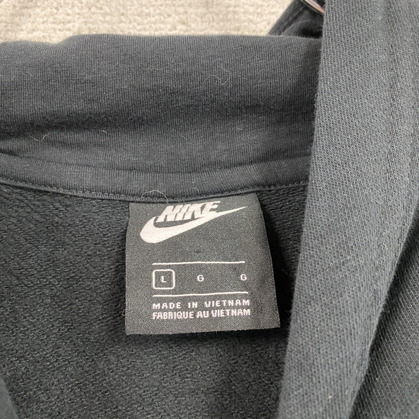NIKE　ナイキ　JUST DO IT　スウェットパーカー/フーディー　ラグランスリーブ　スウッシュ　黒　ブラック　Lサイズ