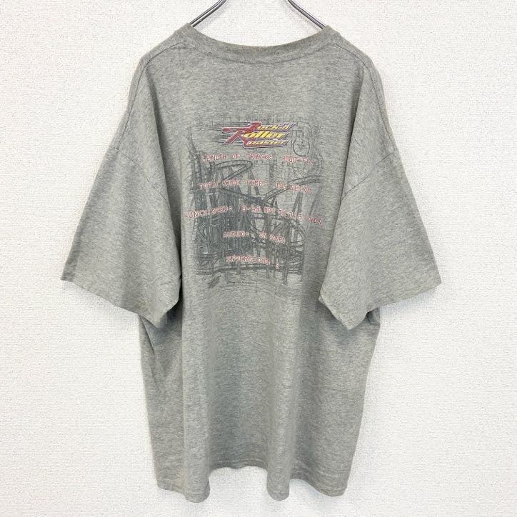 古着 used　Disney ディズニー　90s　半袖キャラクタープリントTシャツ　グレー　灰色　ビックシルエット