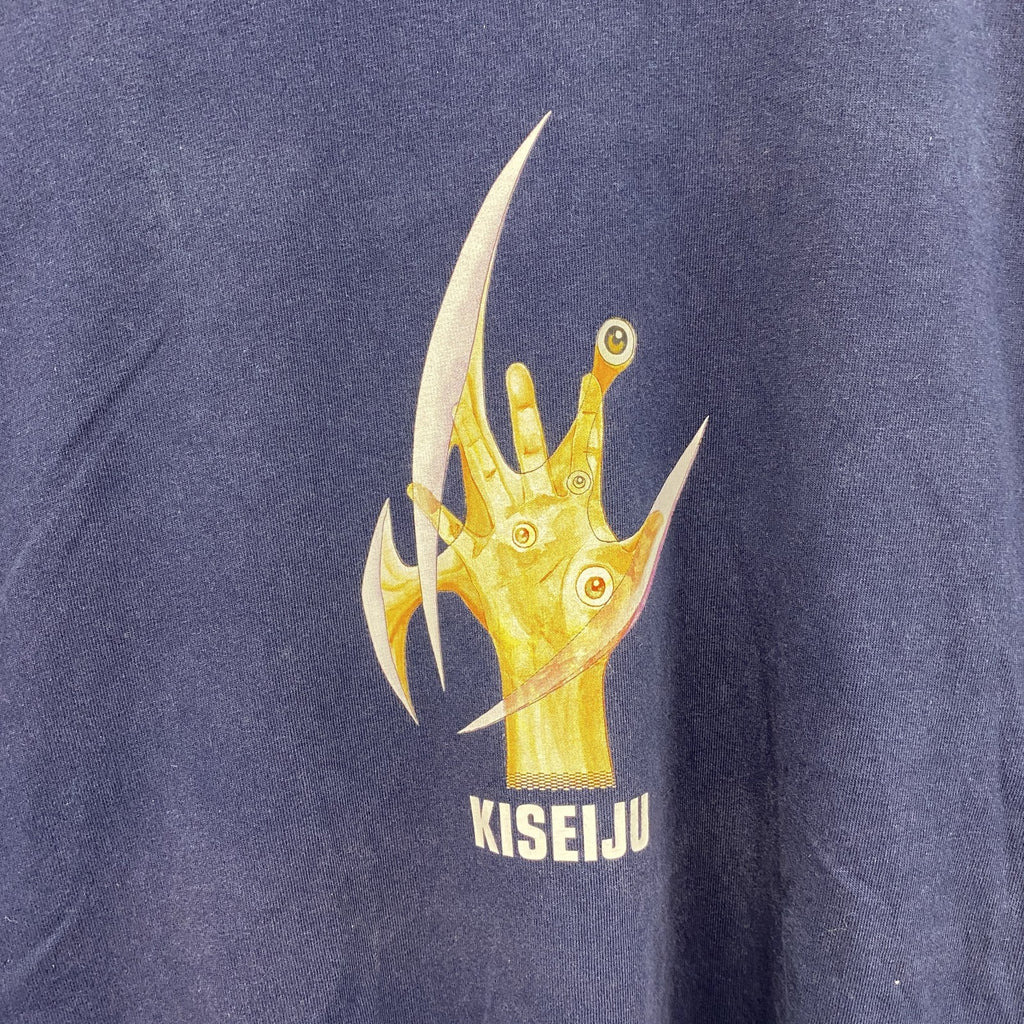 UNIQLO　ユニクロ　寄生獣　半袖プリントTシャツ　紺　ネイビー　XLサイズ