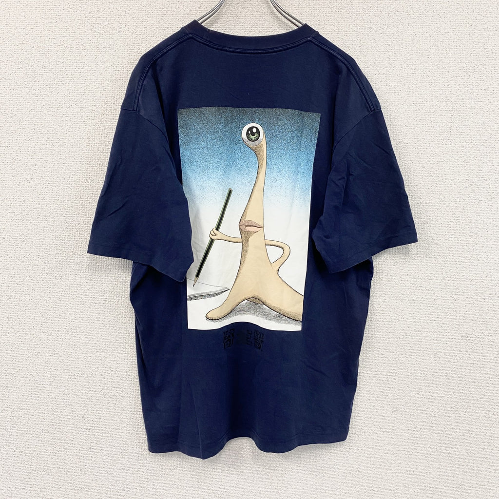 UNIQLO　ユニクロ　寄生獣　半袖プリントTシャツ　紺　ネイビー　XLサイズ