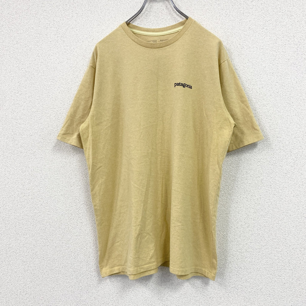 Patagonia　パタゴニア　半袖プリントＴシャツ　デカロゴ　黄色　イエロー　Mサイズ