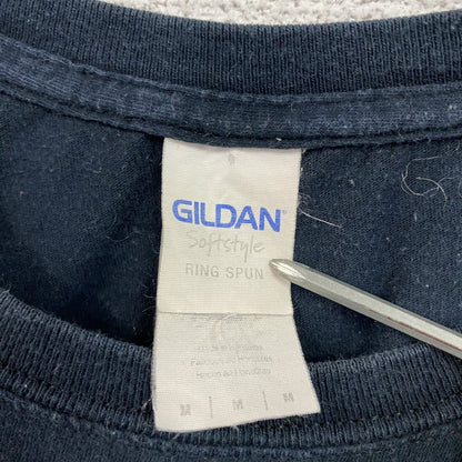 GILDAN　ギルダン　半袖プリントアニマルTシャツ　サーカス　像　黒　ブラック　Mサイズ