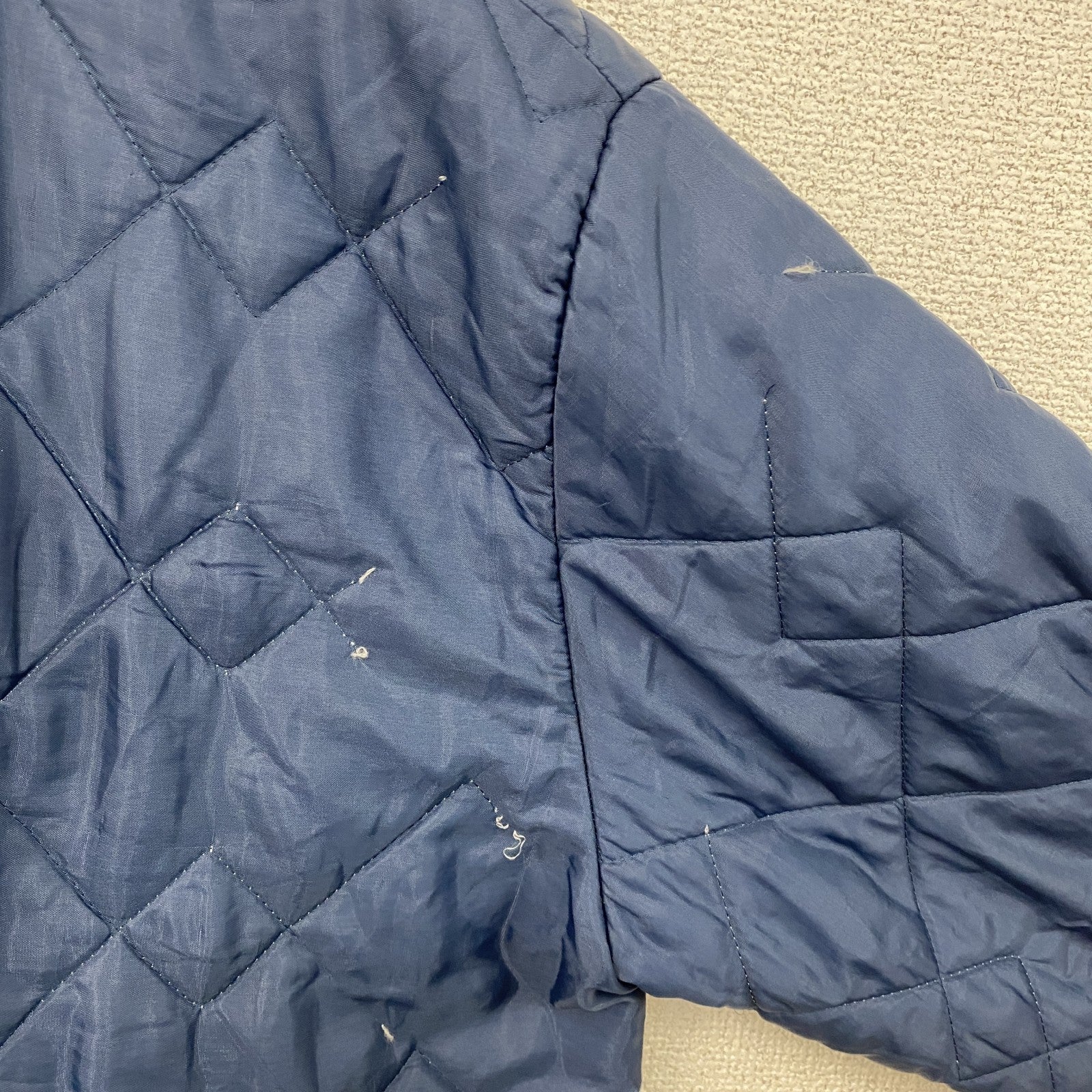 70s　sears　シアーズ　フルジップキルティングジャケット　ヴィンテージ　紺　ネイビー　XL(46-48)サイズ