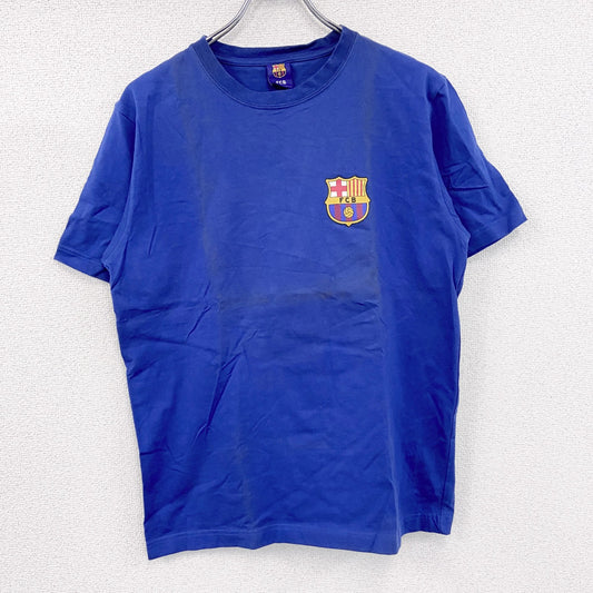 FCB　FCバルセロナ　半袖Tシャツ　ユニフォームT　ゲームシャツ　ロナウジーニョ　背番号　青　ブルー