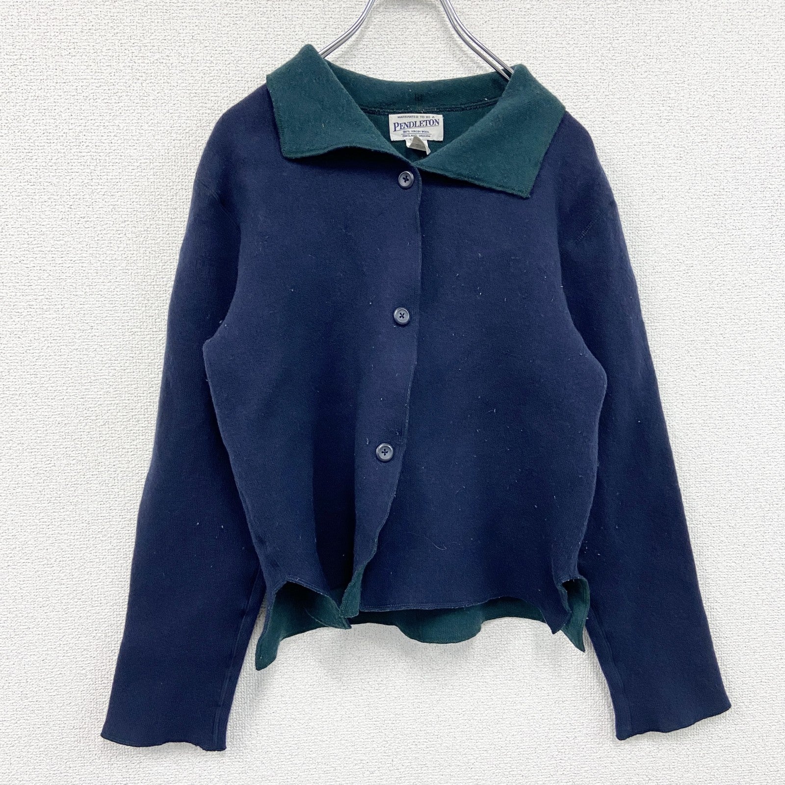 ～00s　PENDELTON　ペンドルトン　ウールテーラードジャケット　3B　ヴィンテージ　紺　ネイビー　Ｍサイズ