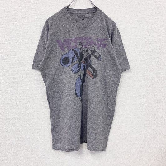 TRANSFORMERS　トランスフォーマー　半袖プリントTシャツ　アニメT　シングルステッチ　灰色　グレー　Lサイズ