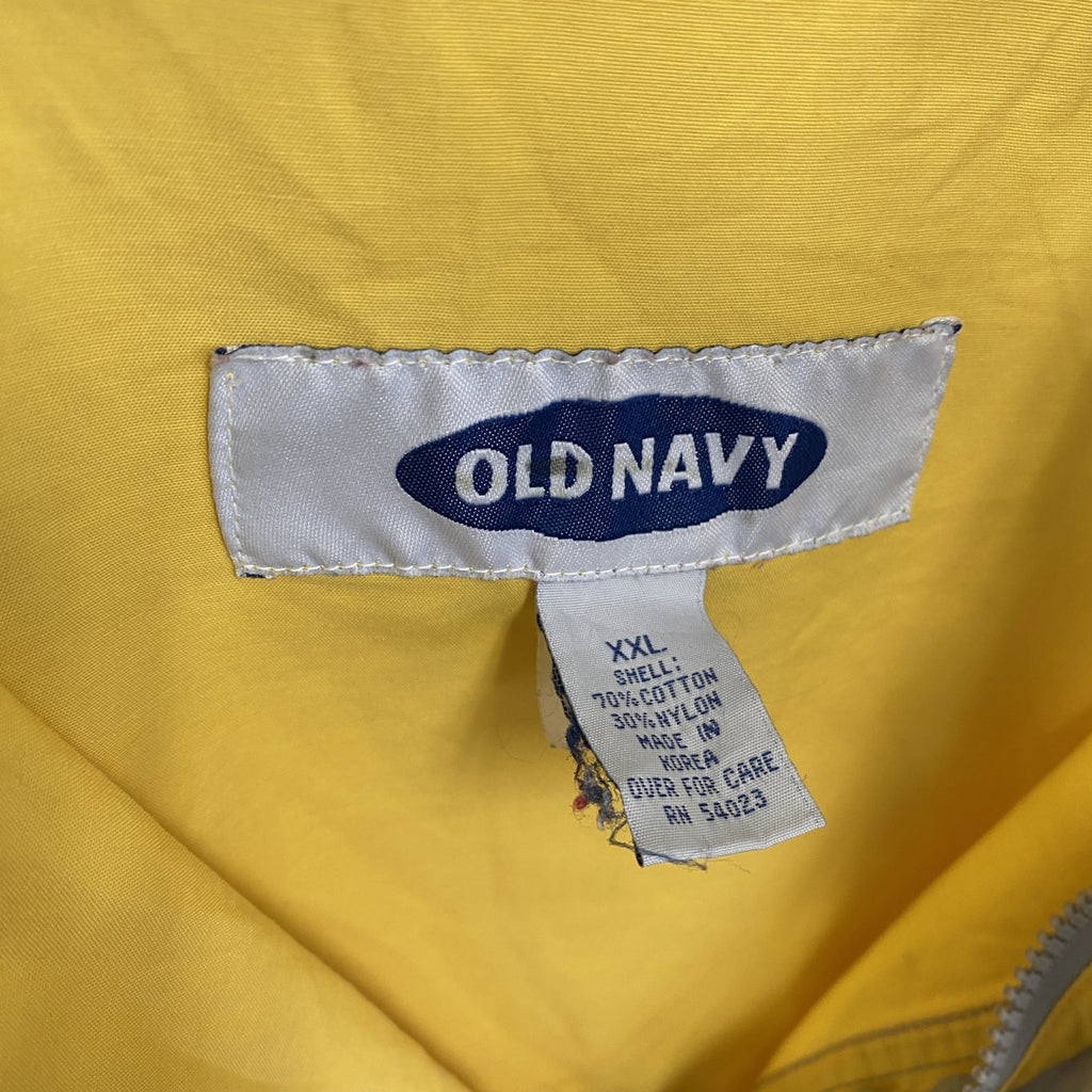 ～00s　OLD NAVY　オールドネイビー　プルオーバージャケット　アノラックジャケット　黄色　イエロー　2XLサイズ