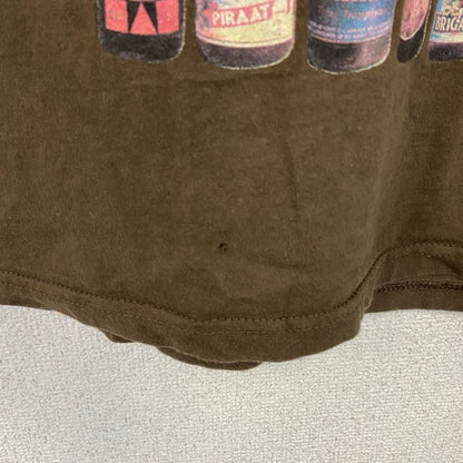 古着 used　FRUIT OF THE LOOM　半袖プリントTシャツ　ビール　茶色　ブラウン　ビックシルエット　XXLサイズ