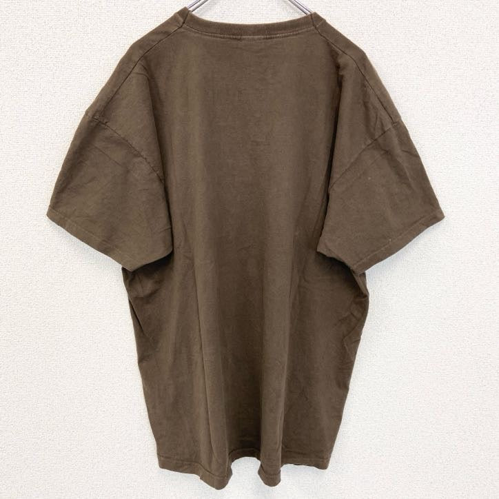 古着 used　FRUIT OF THE LOOM　半袖プリントTシャツ　ビール　茶色　ブラウン　ビックシルエット　XXLサイズ